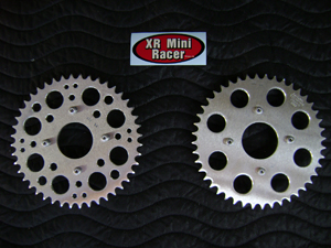 XR Mini Racer Sprockets Aluminum 44-46 Tooth Round or Ultralight